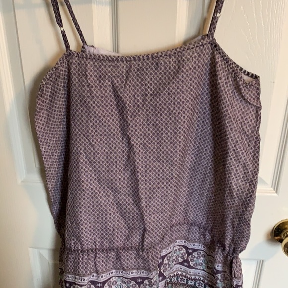 Boho tunic top w/ bottom panel & side tie L - Picture 5 of 6